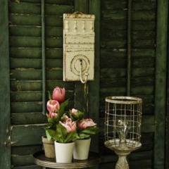 DISPLAY TRAY MADE FROM WOODEN RULERS: Country Sampler - Spring Green, WI