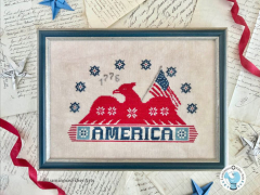 AMERICAN EAGLE COVERLET CROSS STITCH PATTERN