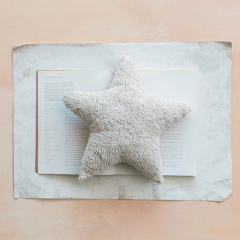 COTTON TUFTED STAR-SHAPED PILLOW