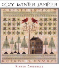 COZY WINTER SAMPLER CROSS STITCH KIT -40 Count Linen - (Includes Pattern)