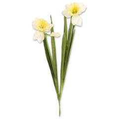 WHITE REAL TOUCH DAFFODIL 18 Inch