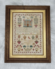 ELIZA LEWIS 1852 ANTIQUE SAMPLER Pattern - NASHVILLE PREORDER