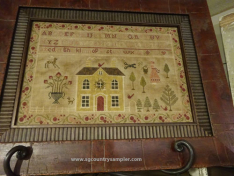 GATHERING THE GREENS CROSS STITCH KIT -40 Count Linen - (Includes Pattern)