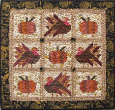 GOBBLERS IN THE GARDEN QUILT KIT ONLY - (Need Pattern & Backing)