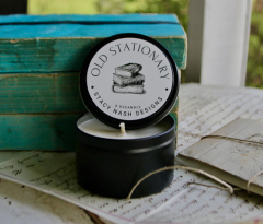 OLD STATIONARY CANDLE - 8 OZ.