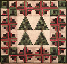 PINE TREE WALL HANGING QUILT KIT ONLY (Pattern & Backing Not Included)