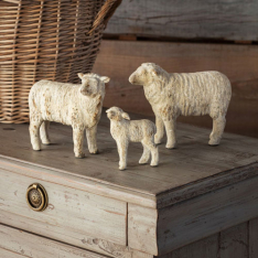 SHEEP FAMILY FLOCK- SET OF 3