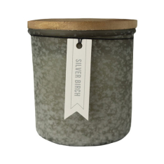 SILVER BIRCH RIVER ROCK GRAY CANDLE