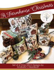 A FARMHOUSE CHRISTMAS BOOKLET - Set of 6 Cross Stitch Designs