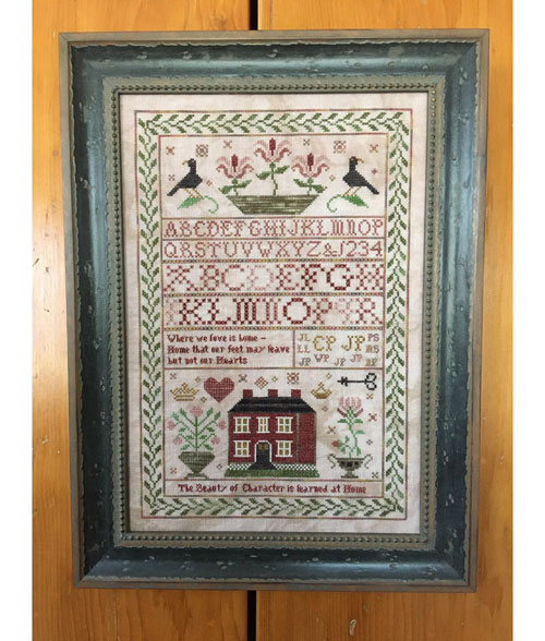 WHERE WE LOVE SAMPLER CROSS STITCH PATTERN Country Sampler Spring