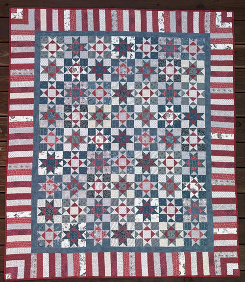 BROAD STRIPES, BRIGHT STARS QUILT KIT (Pattern & Backing not included ...