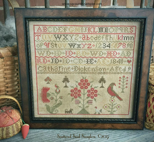 CATHARINE DICKENSON 1840 CROSS STITCH KIT: Country Sampler - Spring ...