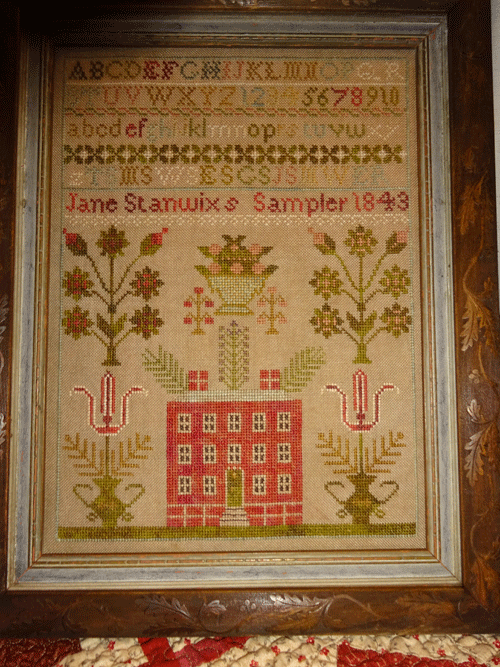 JANE STANWIX 1843 CROSS STITCH KIT: Country Sampler - Spring Green, WI